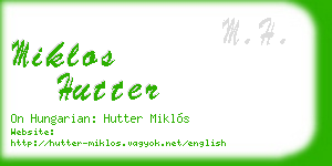 miklos hutter business card