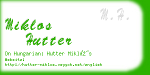miklos hutter business card